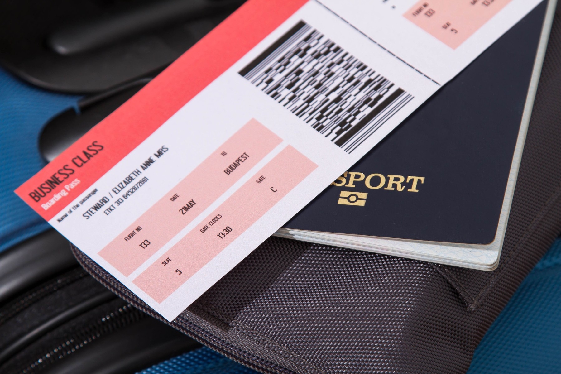 Паспорт в обложке с билетом