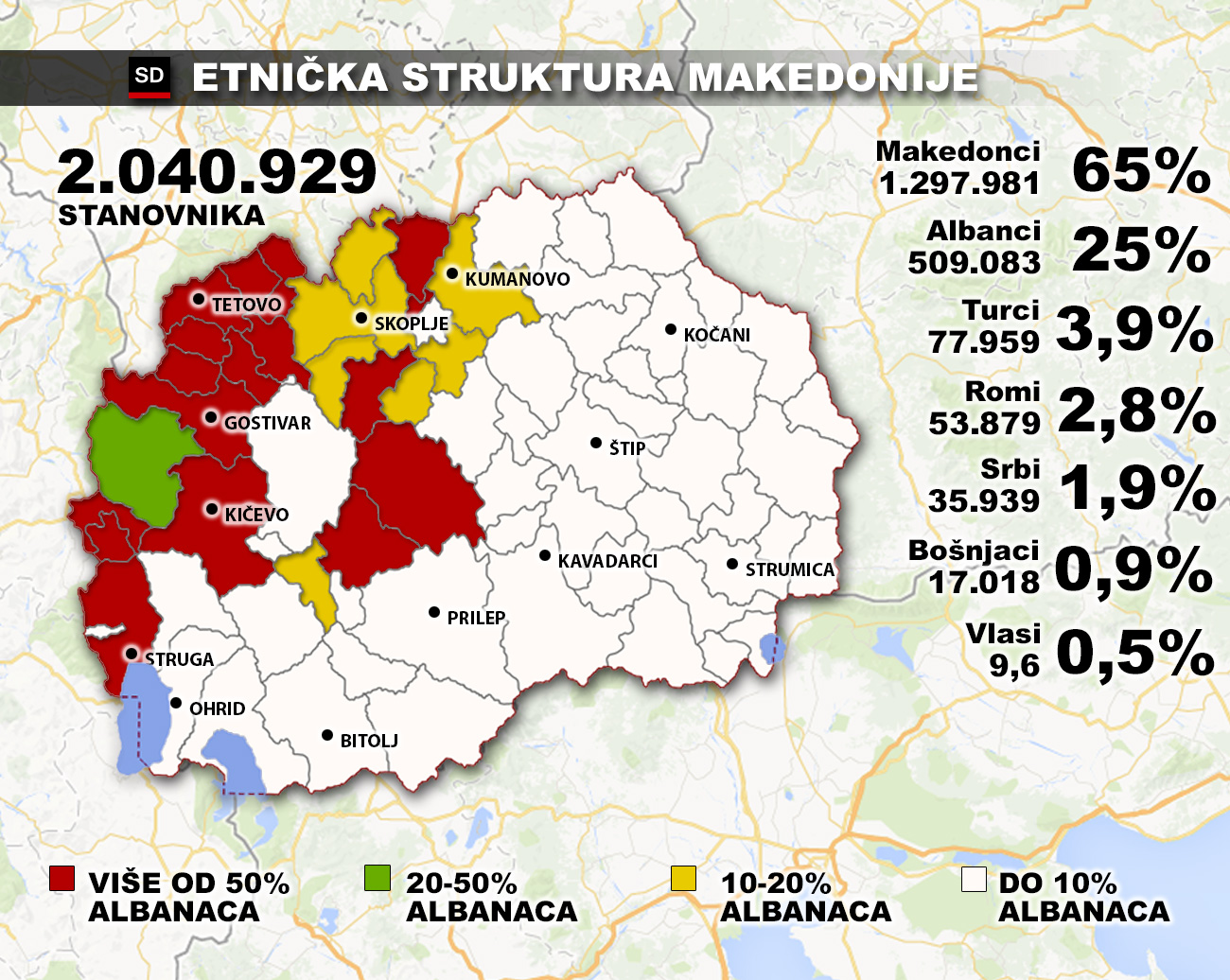 Этническая карта македонии